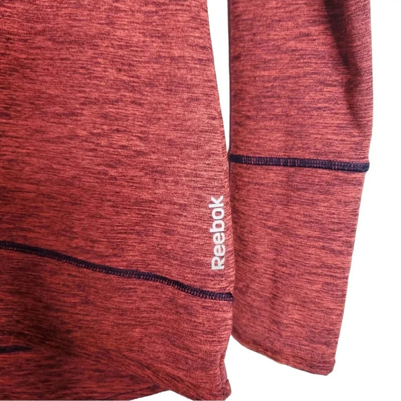 Reebok Playwarm Sport Yoga Shirt Size Medium Cowl Neck Long Sleeve Thumb holes - Picture 8 of 10